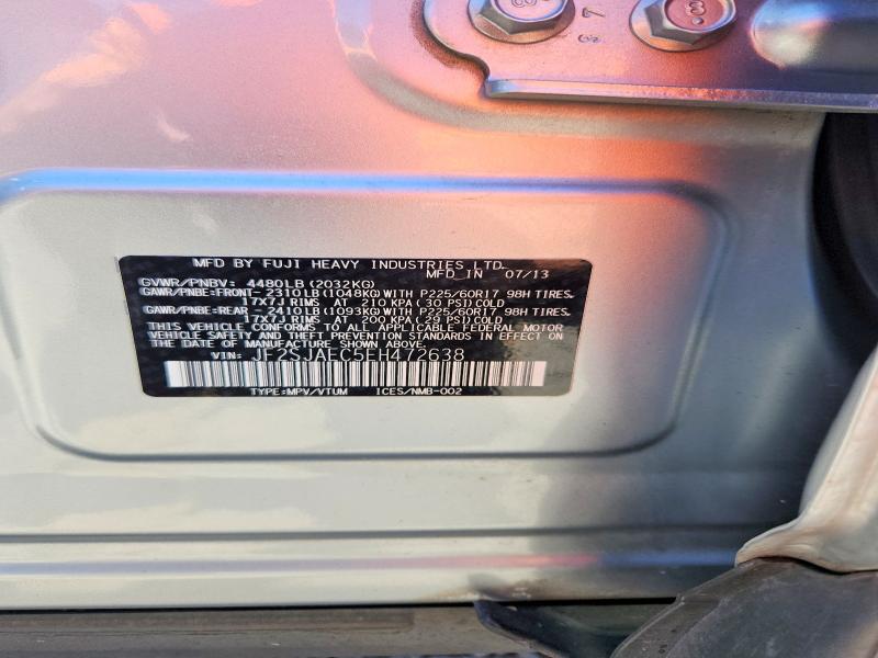 Продаж на аукціоні авто 2014 Subaru Forester, vin: JF2SJAEC5EH472638, номер лоту: 59706136