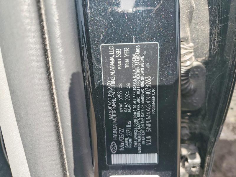 Aukcja sprzedaży 2022 Hyundai Elantra, vin: 5NPLM4AG4NH078263, numer aukcji: 54770936