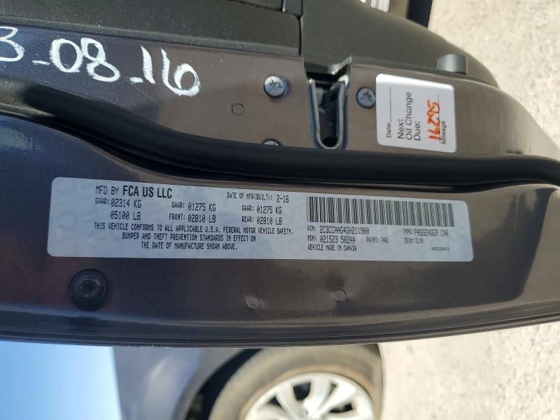 63073456 :رقم المزاد ، 2C3CCAAG4GH211900 vin ، 2016 Chrysler 300 مزاد بيع