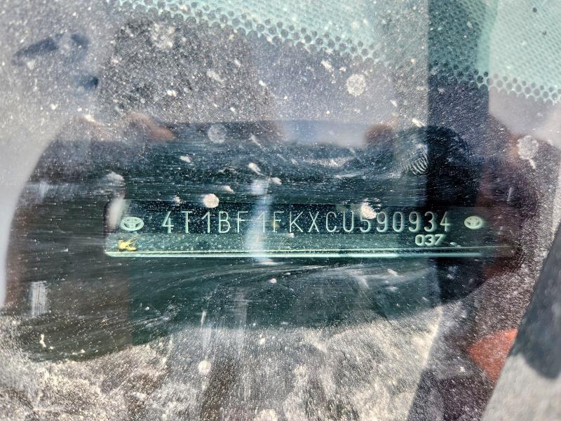 2012 Toyota Camry მანქანა იყიდება აუქციონზე, vin: 4T1BF1FKXCU590934, აუქციონის ნომერი: 59722666