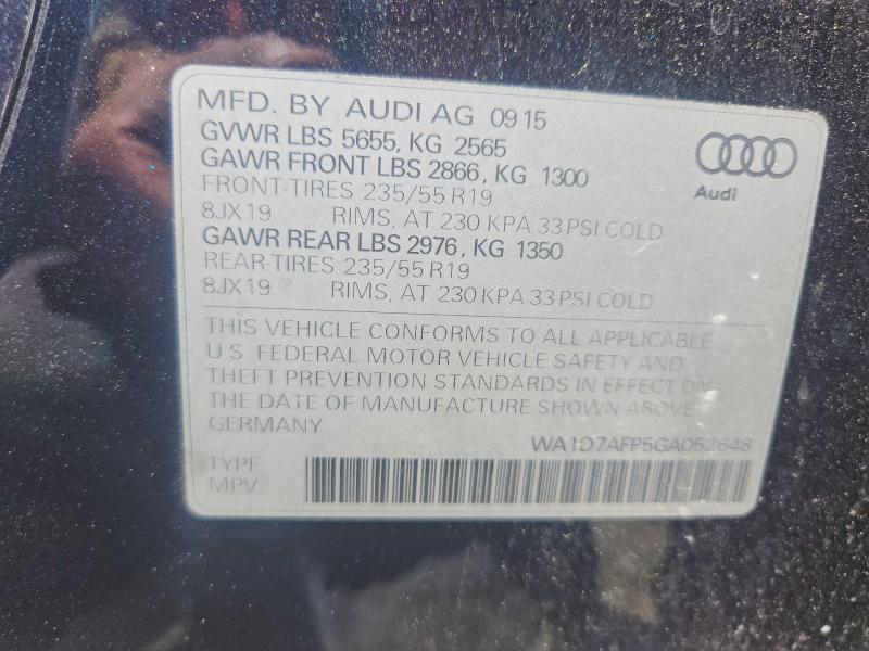 Aukcja sprzedaży 2016 Audi Q5, vin: WA1D7AFP5GA052648, numer aukcji: 59121806