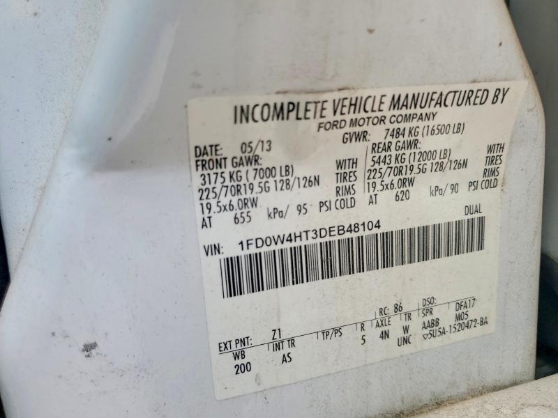 58434416 :رقم المزاد ، 1FD0W4HT3DEB48104 vin ، 2013 Ford F450 مزاد بيع