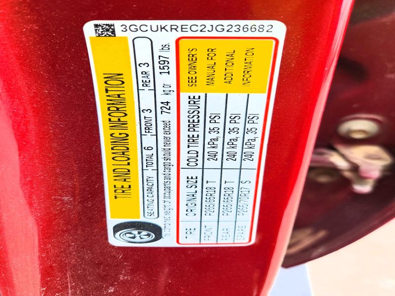Продаж на аукціоні авто 2018 Chevrolet Silverado, vin: 3GCUKREC2JG236682, номер лоту: 59835766