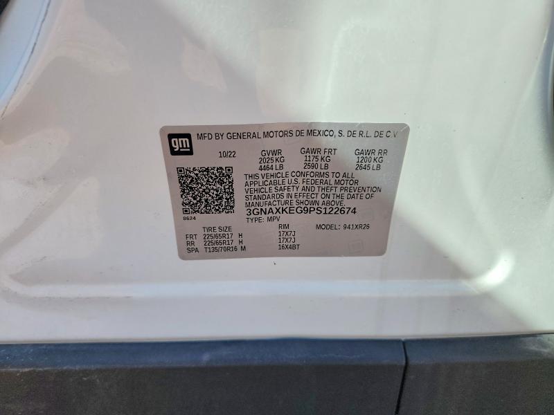 Aukcja sprzedaży 2023 Chevrolet Equinox, vin: 3GNAXKEG9PS122674, numer aukcji: 59863726