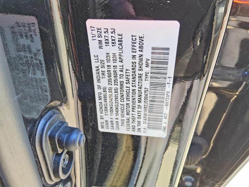 60388516 :رقم المزاد ، 7FARW1H82JE004757 vin ، 2018 Honda Cr-v مزاد بيع