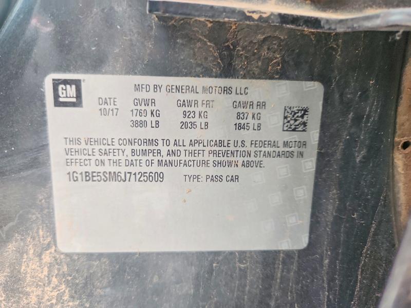 61019966 :رقم المزاد ، 1G1BE5SM6J7125609 vin ، 2018 Chevrolet Cruze مزاد بيع