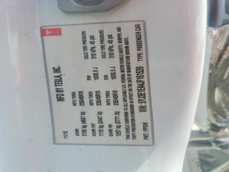 61249686 :رقم المزاد ، 5YJ3E1EA4JF161539 vin ، 2018 Tesla Model 3 مزاد بيع