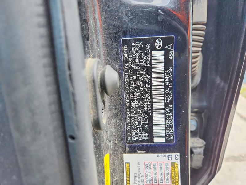 61123396 :رقم المزاد ، JTNKHMBX9J1007281 vin ، 2018 Toyota C-hr مزاد بيع