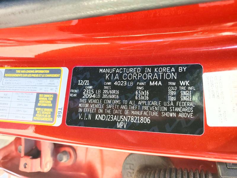 Продаж на аукціоні авто 2022 Kia Soul, vin: KNDJ23AU5N7821806, номер лоту: 59660616