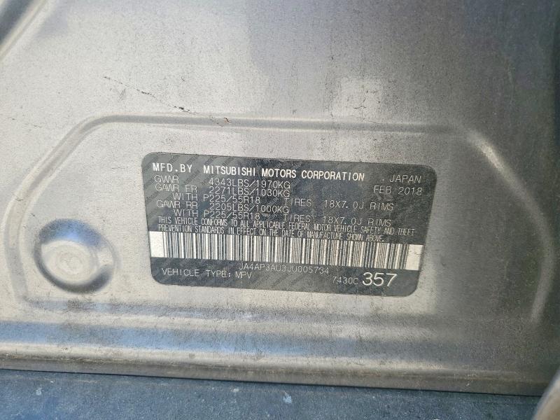 Продаж на аукціоні авто 2018 Mitsubishi Outlander Sport, vin: JA4AP3AU3JU005734, номер лоту: 63120676