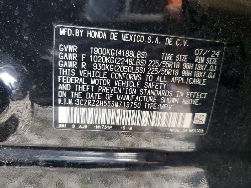 62925026 :رقم المزاد ، 3CZRZ2H55SM719750 vin ، 2025 Honda Hr-v مزاد بيع