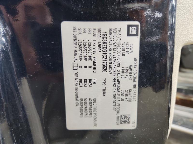 Продажа на аукционе авто 2012 Chevrolet Silverado, vin: 1GC3KZCG1CZ175636, номер лота: 59342296