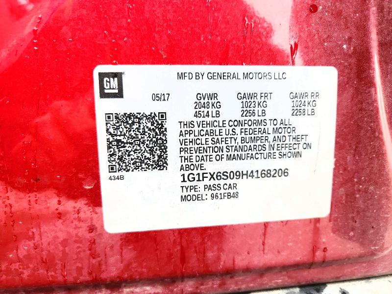 Продажа на аукционе авто 2017 Chevrolet Bolt Ev, vin: 1G1FX6S09H4168206, номер лота: 60520856