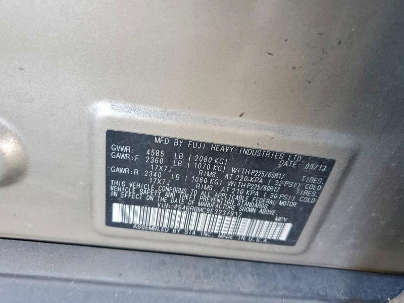Aukcja sprzedaży 2014 Subaru Outback, vin: 4S4BRBMC9E3237912, numer aukcji: 61962436