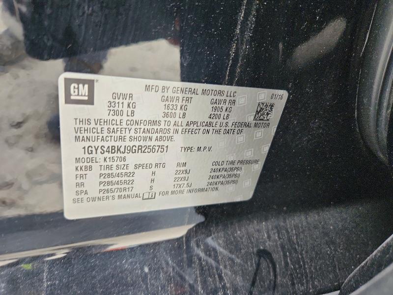 Продажа на аукционе авто 2016 Cadillac Escalade, vin: 1GYS4BKJ9GR256751, номер лота: 62570696