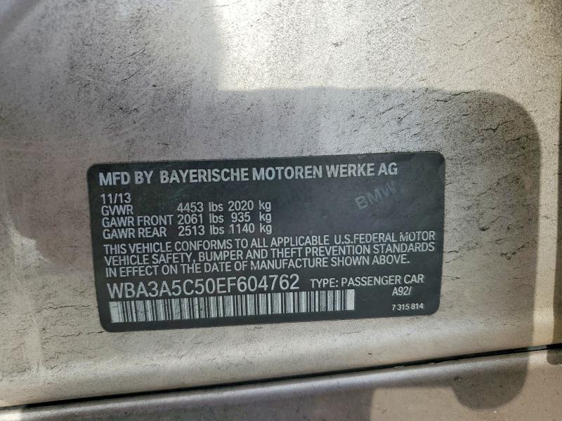 2014 Bmw 328 მანქანა იყიდება აუქციონზე, vin: WBA3A5C50EF604762, აუქციონის ნომერი: 60721706