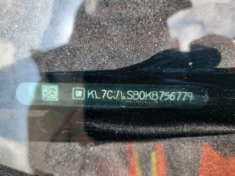 2019 Chevrolet Trax მანქანა იყიდება აუქციონზე, vin: KL7CJLSB0KB756779, აუქციონის ნომერი: 62578666