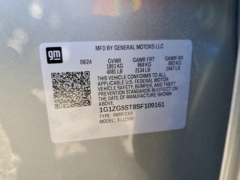 60951316 :رقم المزاد ، 1G1ZG5ST8SF109161 vin ، 2025 Chevrolet Malibu مزاد بيع
