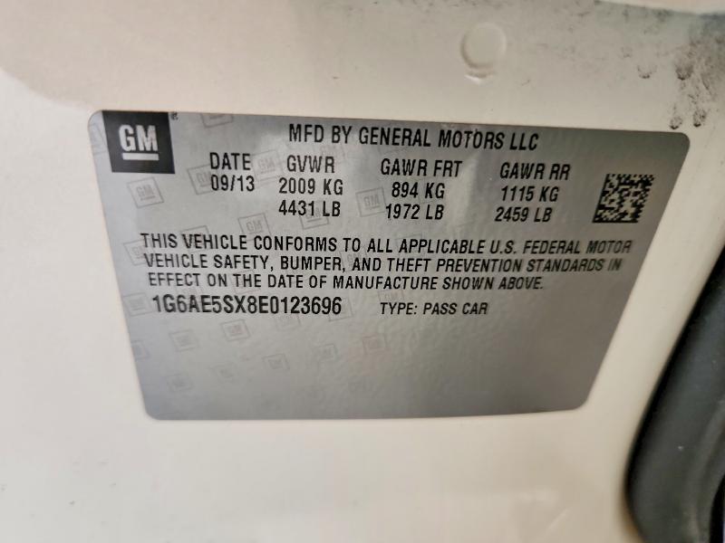 62393566 :رقم المزاد ، 1G6AE5SX8E0123696 vin ، 2014 Cadillac Ats مزاد بيع