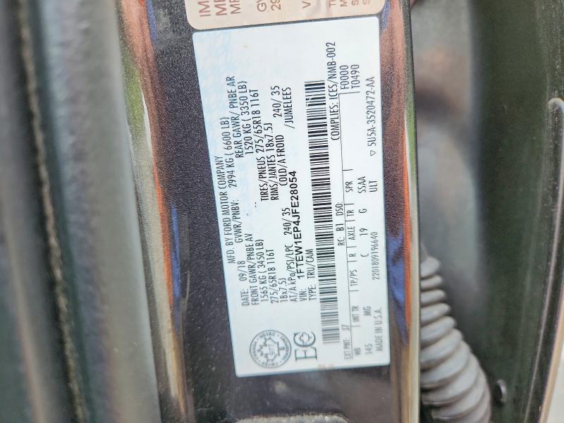 Aukcja sprzedaży 2018 Ford F150, vin: 1FTEW1EP4JFE28054, numer aukcji: 61953056