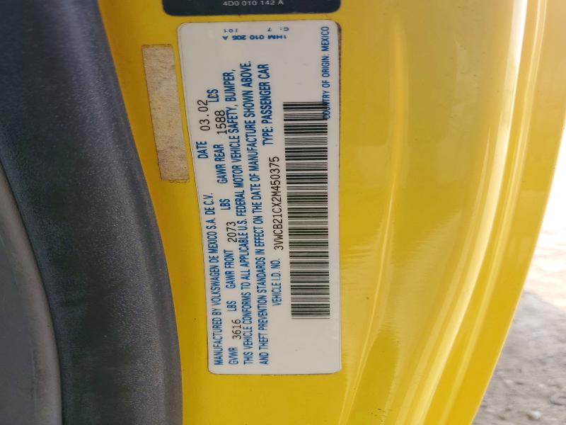 Aukcja sprzedaży 2002 Volkswagen New Beetle, vin: 3VWCB21CX2M450375, numer aukcji: 63120726