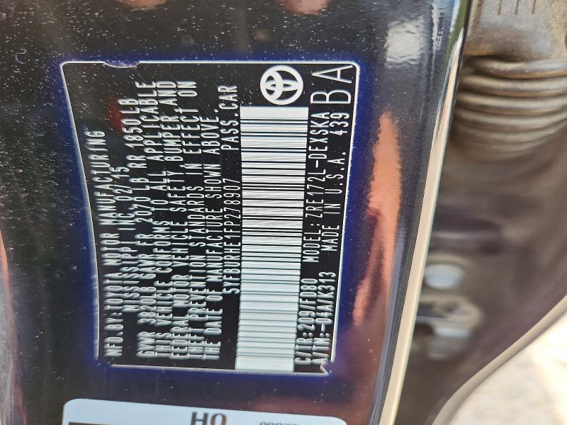 Aukcja sprzedaży 2015 Toyota Corolla, vin: 5YFBURHE1FP278907, numer aukcji: 61788616