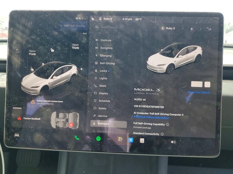 Aukcja sprzedaży 2025 Tesla Model 3, vin: 5YJ3E1EA7SF065728, numer aukcji: 61430506