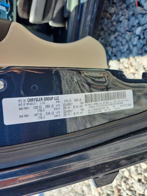 60469776 :رقم المزاد ، 2C4RDGBG2ER254594 vin ، 2014 Dodge Grand Caravan مزاد بيع