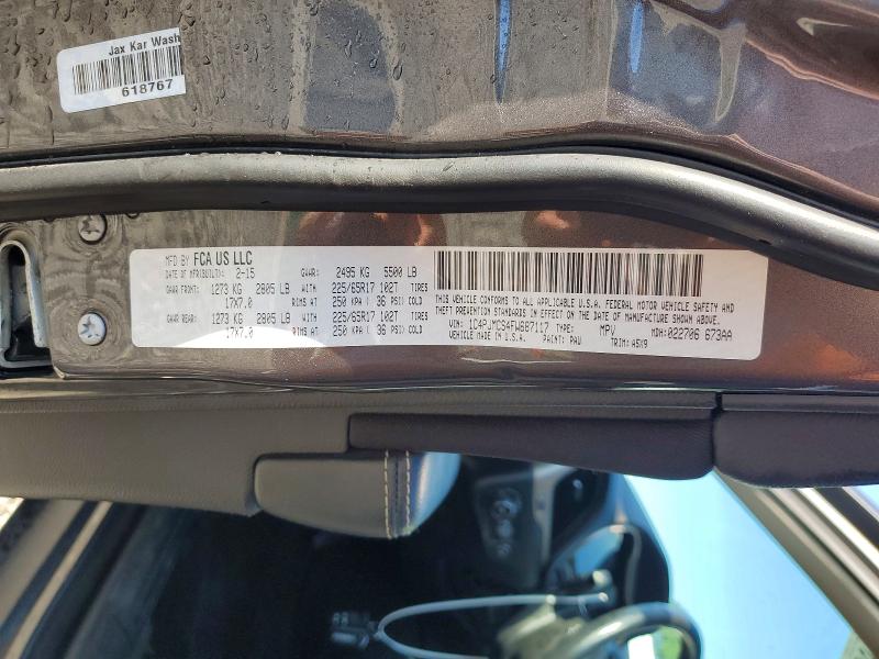 2015 Jeep Cherokee მანქანა იყიდება აუქციონზე, vin: 1C4PJMCS4FW687117, აუქციონის ნომერი: 60720136