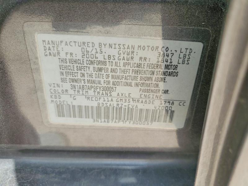 2015 Nissan Sentra მანქანა იყიდება აუქციონზე, vin: 3N1AB7AP9FY300057, აუქციონის ნომერი: 61381196