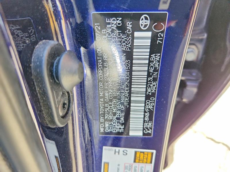 60925496 :رقم المزاد ، JTDEAMDE2NJ041523 vin ، 2022 Toyota Corolla مزاد بيع