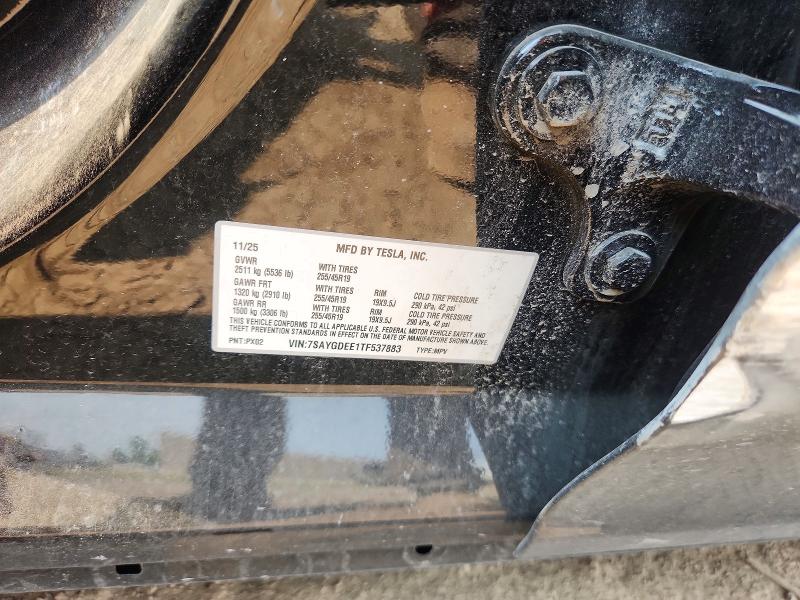 Aukcja sprzedaży 2026 Tesla Model Y, vin: 7SAYGDEE1TF537883, numer aukcji: 60881236