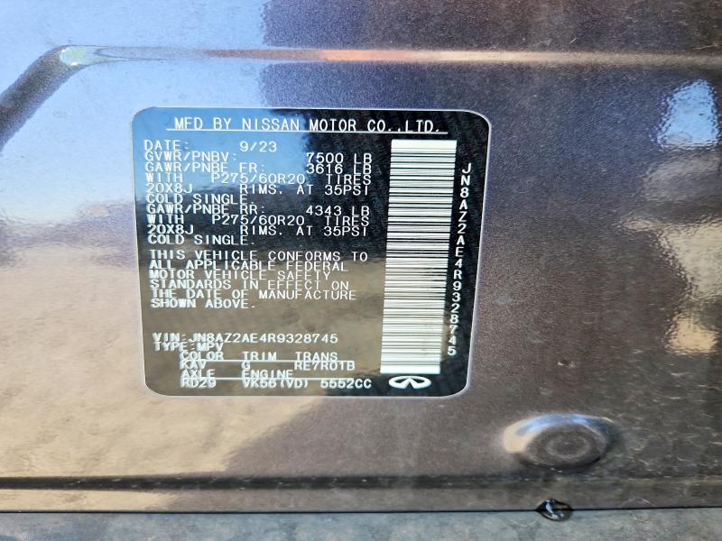 Продаж на аукціоні авто 2024 Infiniti Qx80, vin: JN8AZ2AE4R9328745, номер лоту: 63613116