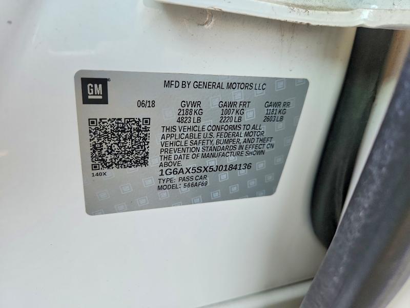 Продажа на аукционе авто 2018 Cadillac Cts, vin: 1G6AX5SX5J0184136, номер лота: 59694256