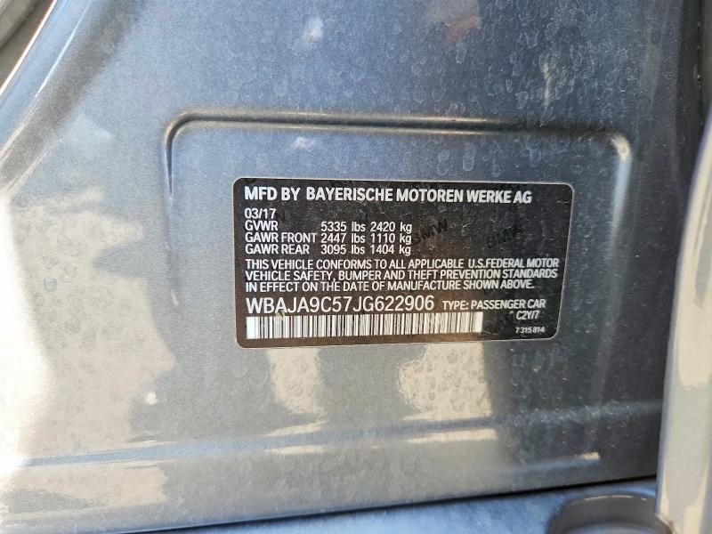 Aukcja sprzedaży 2018 Bmw 530e, vin: WBAJA9C57JG622906, numer aukcji: 61693886