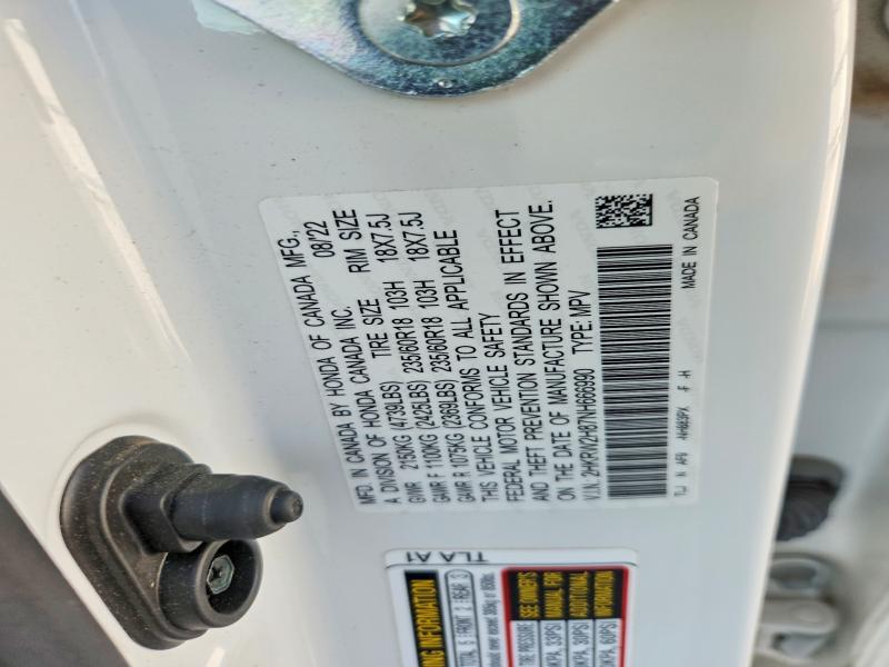 2022 Honda Cr-v მანქანა იყიდება აუქციონზე, vin: 2HKRW2H87NH666990, აუქციონის ნომერი: 61949606