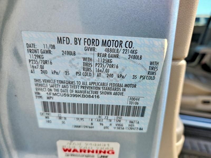 Aukcja sprzedaży 2009 Ford Escape, vin: 1FMCU59399KB08416, numer aukcji: 62376866