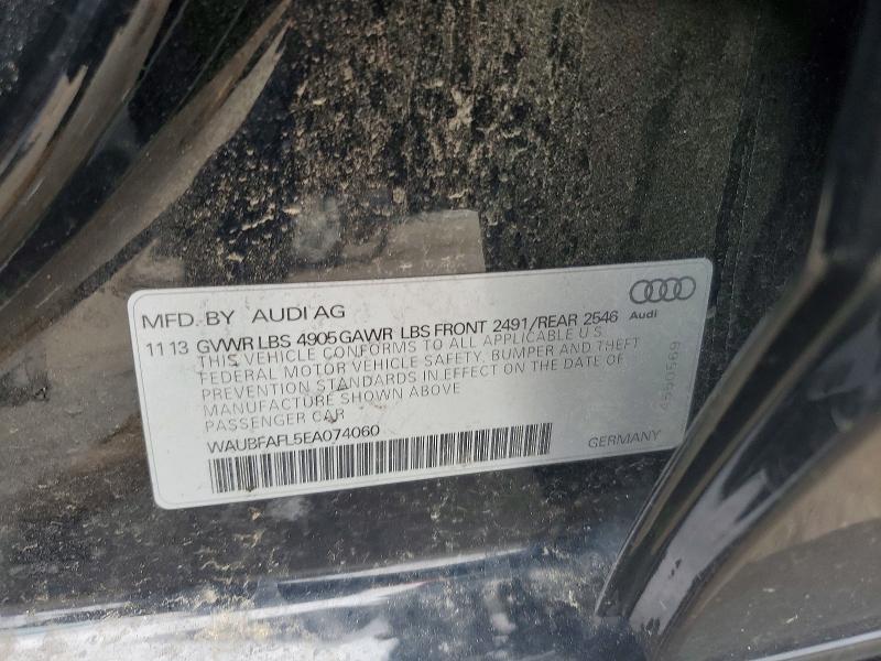 59228836 :رقم المزاد ، WAUBFAFL5EA074060 vin ، 2014 Audi A4 مزاد بيع