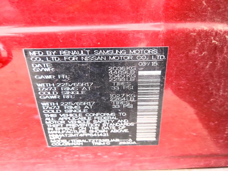 Aukcja sprzedaży 2015 Nissan Rogue, vin: KNMAT2MT4FP541421, numer aukcji: 61422736