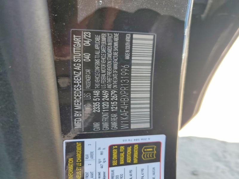 Aukcja sprzedaży 2023 Mercedes-benz C, vin: W1KAF4HBXPR131996, numer aukcji: 60562556