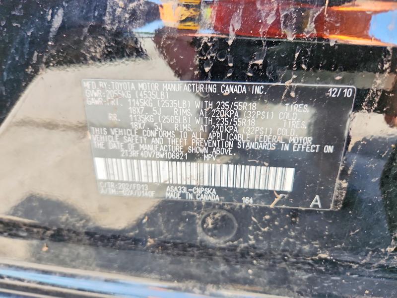 Aukcja sprzedaży 2011 Toyota Rav4, vin: 2T3RF4DV7BW106821, numer aukcji: 60529206