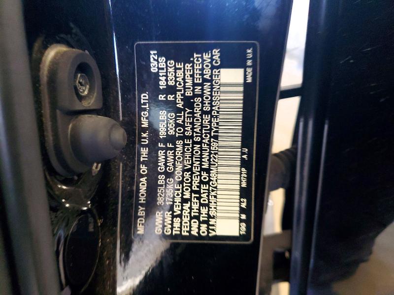 Продажа на аукционе авто 2021 Honda Civic, vin: SHHFK7G48MU221597, номер лота: 61042146
