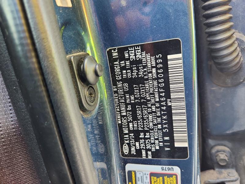 Aukcja sprzedaży 2015 Kia Sorento, vin: 5XYKT4A64FG606995, numer aukcji: 60695156