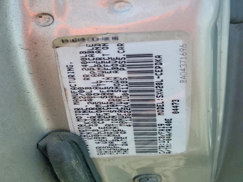 61540836 :رقم المزاد ، 4T1BG22K41U041185 vin ، 2001 Toyota Camry مزاد بيع