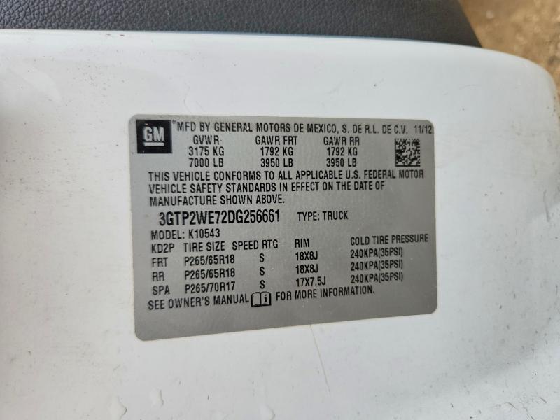 Продаж на аукціоні авто 2013 Gmc Sierra, vin: 3GTP2WE72DG256661, номер лоту: 61235416