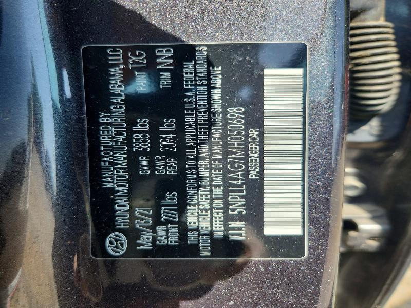 Aukcja sprzedaży 2021 Hyundai Elantra, vin: 5NPLL4AG7MH050698, numer aukcji: 59717536