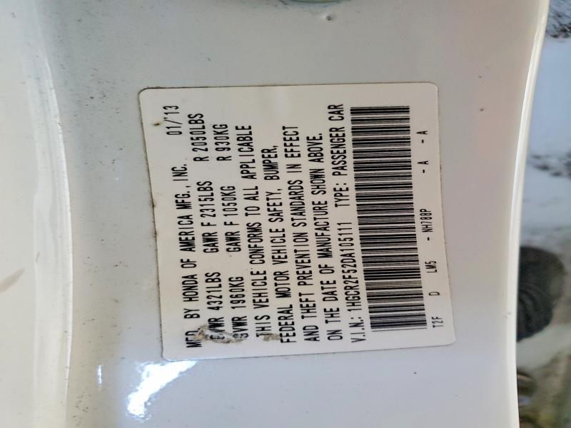 Продаж на аукціоні авто 2013 Honda Accord, vin: 1HGCR2F52DA105111, номер лоту: 60018116
