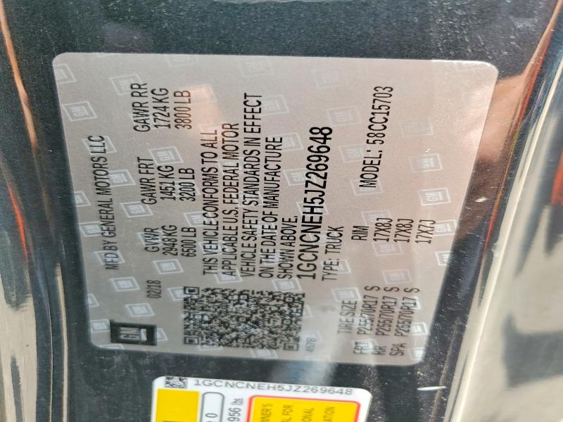 Aukcja sprzedaży 2018 Chevrolet Silverado, vin: 1GCNCNEH5JZ269648, numer aukcji: 58278016