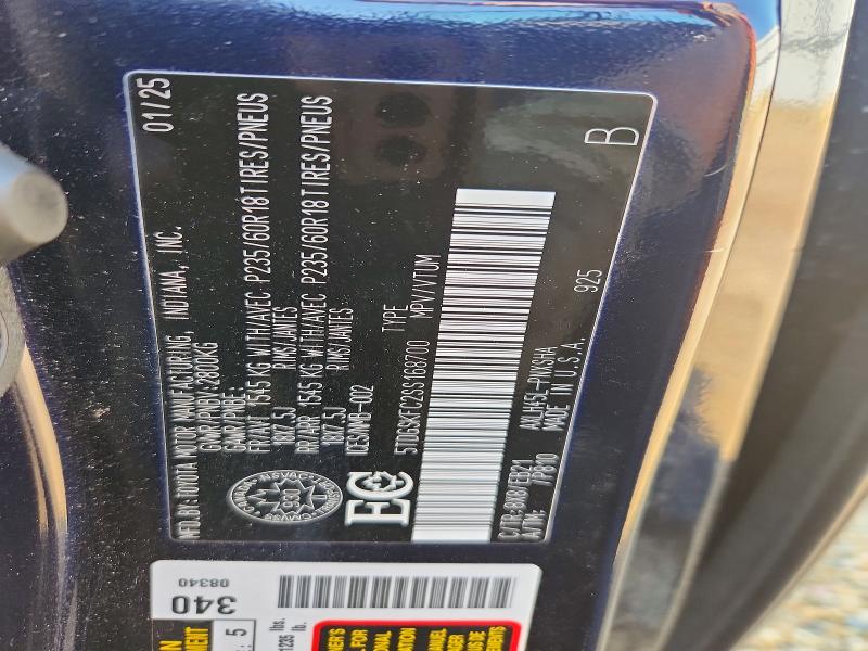 Aukcja sprzedaży 2025 Toyota Sienna, vin: 5TDGSKFC2SS168700, numer aukcji: 62830166