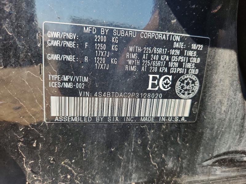 Продаж на аукціоні авто 2023 Subaru Outback, vin: 4S4BTDAC2P3128020, номер лоту: 60044556